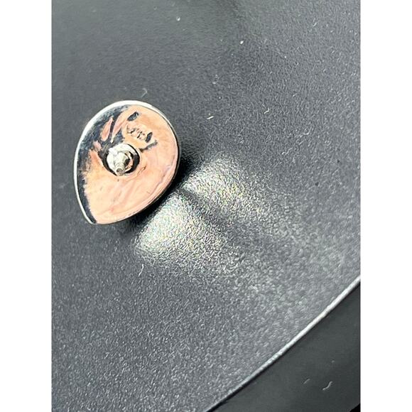 Vintage Sterling Silver Natural Dark Opal Stud Earrings Rope Border 13mm Pair - Picture 8 of 12